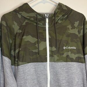 Columbia Green Camo and Gray Jacket